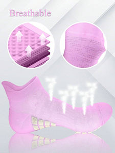 Deportes al aire libre Unisex Rosa Atlético transpirable compresión espesar Terry secado rápido 3D tobillo correr <span class=keywords><strong>calcetines</strong></span> para correr Fitness - Product Image 2