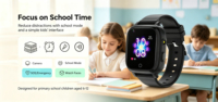 Montre connectée pour enfants L15 Premium 4G HD avec écran tactile, appels, GPS, IP67, silicone, alarme, podomètre, pour les aventures en plein air