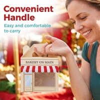 Boîte cadeau pliable en forme de maison avec fenêtre transparente, élégante et de qualité supérieure, pour fêtes et événements, emballage cadeau vide en papier blanc, vente en gros