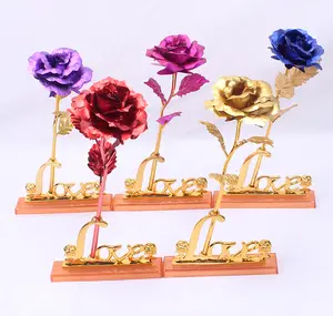 Christmas gift flower creative single 24K gold foil rose Valentine's Day gift box to love customers friends