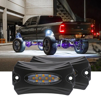 Led Underglow 4 Pods Lumières de roche blanc pur Lumières de châssis pour camion tout-terrain