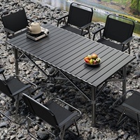 Chaise pliable de table de camping en plein air portable au design moderne Petite table simple pour pique-nique et barbecue