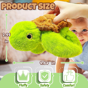 Imita felpa marrón patrón Real Shell suave tortuga marina verde decoración de fiesta favores caricias Animal tortuga peluche juguete de peluche - Product Image 3