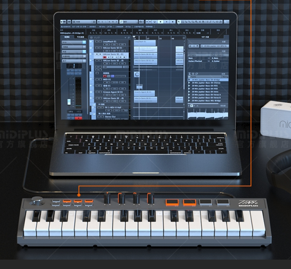 Midiplus Tiny + 32 Key Portable Mini Electronic Sound Controller