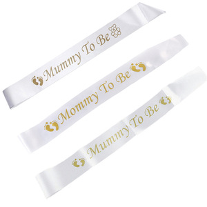 Bébé douche maman à être bandoulière bébé douche bébé empreinte <span class=keywords><strong>pied</strong></span> étiquette ceinture - Product Image 2