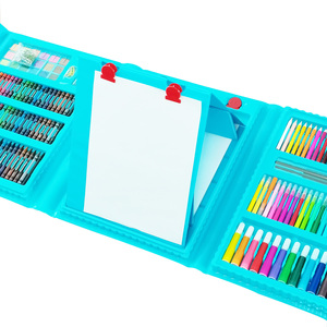 Conjunto de Arte de caballete triple de 208 piezas al por mayor papelería de dibujo escolar para niños para pintar - Product Image 6