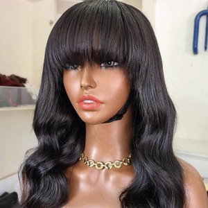 Parrucche bionde all'ingrosso del miele di Dropship con frangia colore naturale 100% capelli umani vergini brasiliani tesse e parrucca biondo Bang venditore - Product Image 4