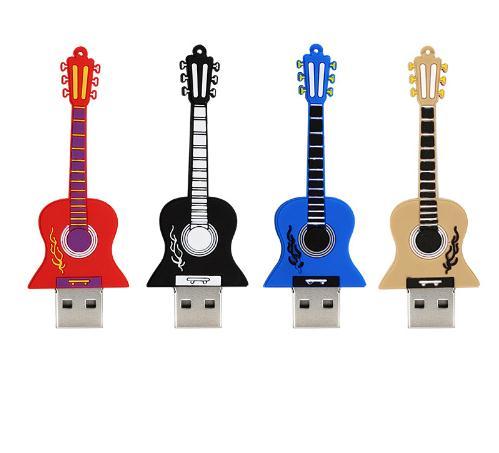 CUSTOM Silicone Mini Guitar Usb Flash Drive Pendrive Memory Stick 16gb with Muilple Colors and Capacities