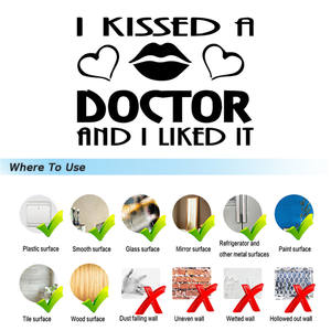 Ho baciato un dottore e mi piace adesivo per auto decalcomania in vinile Car Truck Bumper Window Laptop Sticker Decor Gift Die Cut decalcomanie Glass - Product Image 6