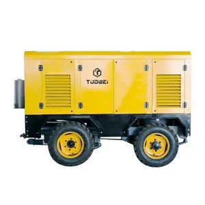 550 CFM 13 Bar 158kw động cơ diesel Máy nén khí trục vít di động để khoan lỗ khoan