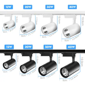 उच्च गुणवत्ता Dimmable लुमेन सिल ट्रैक रोशनी का नेतृत्व किया 10W 20W 30W छत सतह माउंट आधुनिक ट्रैक प्रकाश