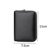 Porte-cartes en cuir PU pour hommes et femmes, porte-cartes de crédit anti-démagnétisation, porte-permis de conduire, portefeuille grande capacité