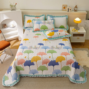 Housse de lit 100% coton, 3 pièces, avec une couette d'été et <span class=keywords><strong>deux</strong></span> taies d'oreillers, <span class=keywords><strong>pour</strong></span> la maison et l'hôtel - Product Image 6