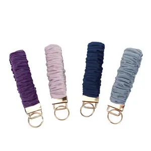 Bracelet Chouchou Élastique Bracelet Porte-clés Bracelet Doux Bracelet Porte-clés Satin Extensible Porte-clés Bracelet pour Femmes Filles