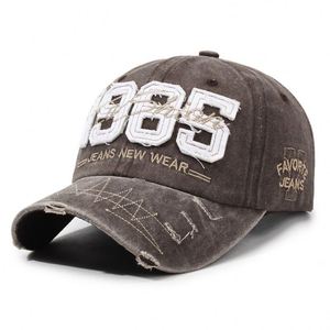 Casquette de baseball unisexe délavée et vieillie avec lettres brodées et nœuds, style urbain unique, protection solaire, pour l'extérieur et la mode - Product Image 4