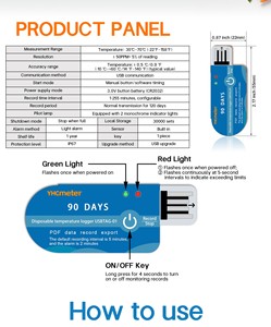 Enregistrements 30000 Enregistreur De Données De Température USB Jetable Enregistreur De Température Grabadora De Temperatura pour Chaîne Du Froid - Product Image 4