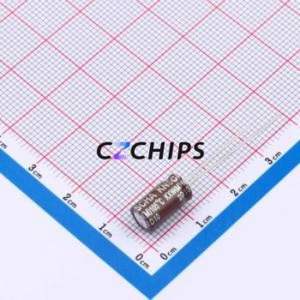 DXW025M107E112S1AA ตัวเก็บประจุอลูมิเนียมอิเล็กโทรไลติกผ่านรู D6.3xL11mm 100uF 20% 25V 340mA-100kHz - Product Image 2