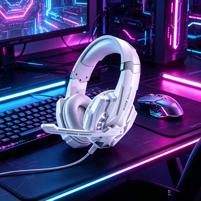Inzhuo G9000 Over-Ear ANC Gaming Headset 3.5mm+USB Dual Interface Low Latency Stereo Headphones for PS4 PC Computer