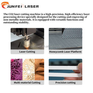 Máquina de Corte y Grabado Láser CO2 CNC JUNFEI OEM para Acrílico, Goma, Cuero, Madera, Piedra, MDF, 40W, 60W, 80W, 100W - Product Image 4