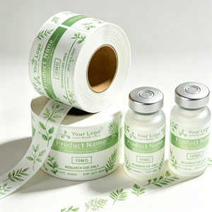 Customised holographic <b>labels</b> for small bottles with low minimum order quantities 3ml, 10ml and 30ml; wholesale <b>waterproof</b> glass - Product Image 4