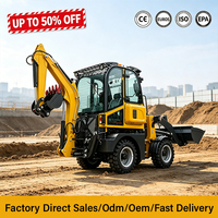Pengiriman Gratis Euro 5 CE EPA Tracked Backhoe Loader Portable Backhoe Loader Loader Backhoe untuk Pekerjaan Penggalian Pipa