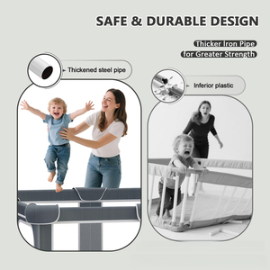 Corralito para Bebés con Puerta, Tapete Antideslizante y Parachoques de Seguridad, Corralito Plegable para Interiores para Bebés y Niños Pequeños, para Practicar Gatear y Caminar - Product Image 2