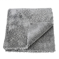 Serviette en microfibre à poils longs Lewell, épaisseur 500 GSM, 40*40 CM, découpe ultrasonique sans bordure, réutilisable, pour le nettoyage automobile et domestique
