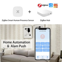 Capteur de mouvement de présence humaine Wifi Zigbee, portée de détection 0.3-9m, luminosité 0-2000 LUX, 5/110/220V, Tuya Smart Life, domotique