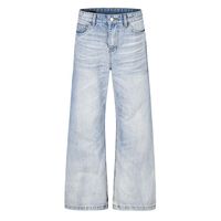 Pantalon en jean large délavé style rétro américain, coupe courbée de haute qualité, couleur claire