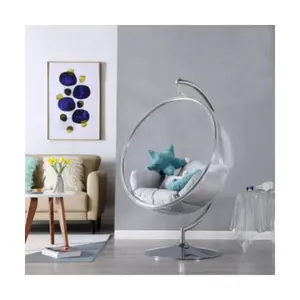 Chaise suspendue en verre en forme d'œuf pour l'extérieur, la cour, le patio, le <span class=keywords><strong>jardin</strong></span>, les loisirs en intérieur, vente chaude - Product Image 4