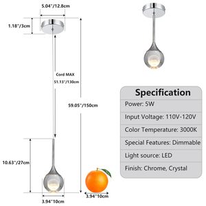 Lampadario Moderno a Sospensione in Ferro con Paralume a Canna, Telecomando, LED Dimmerabile Bianco Caldo, Grande a Forma di Luna/Goccia, 3500K, per Sala da Pranzo - Product Image 3