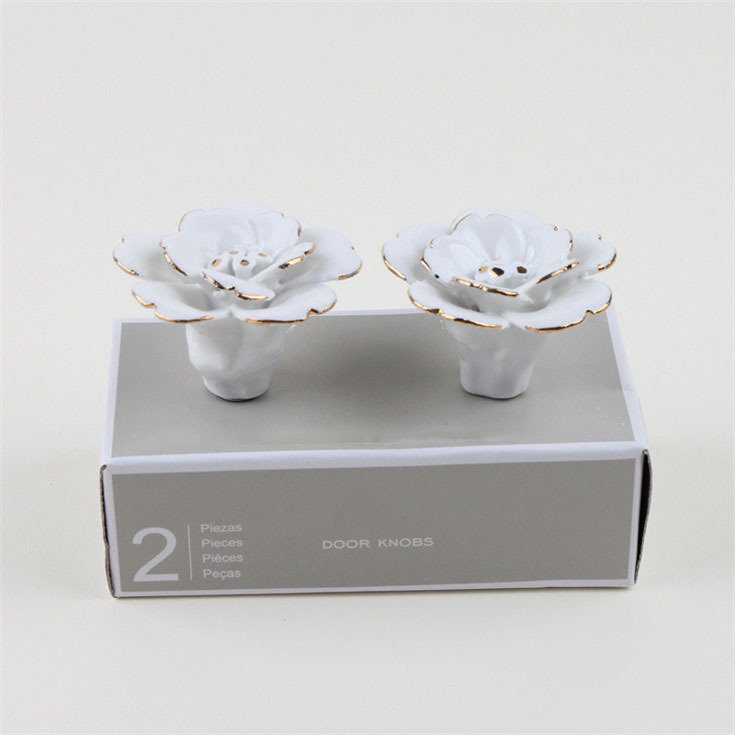 Pomelli Legno Bianchi 8 Pomelli Per Mobili In Legno Bianco 33mm - 3