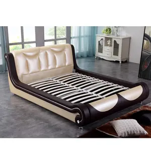 Cheap Malaysia Double Bed Bedroom Sets Furniture Modern Luxury High Quality Leather Beds Set