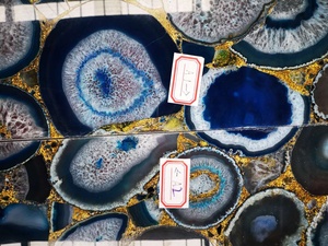 Sản xuất sang trọng tự nhiên Agate đá màu xanh Agate tấm cho biệt thự trang trí - Product Image 4