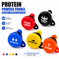 Vente chaude Logo Personnalisé 50ml En Plastique Portable Supplément Entonnoir Conteneur Protéine Poudre Entonnoir pour Bouteilles D'eau & Shakers