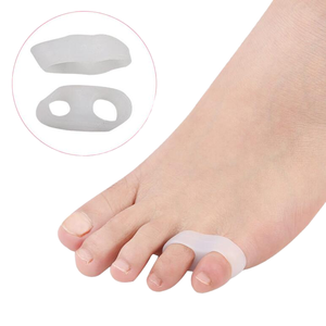 Séparateurs d'orteils en gel de silicone SEBS élastiques et durables à deux trous pour pédicure et soins des pieds - Product Image 1