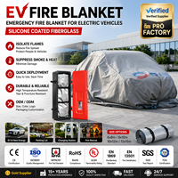 Couverture anti-feu pour voiture en fibre de verre Huarui de qualité industrielle 6*8M, enduite de silicone, pour la gestion de la sécurité des flottes