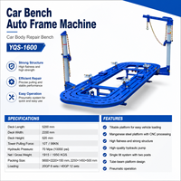 Banc de redressage de carrosserie hydraulique stable en acier de haute qualité, force de traction 10T 98KN, pour la réparation de véhicules accidentés