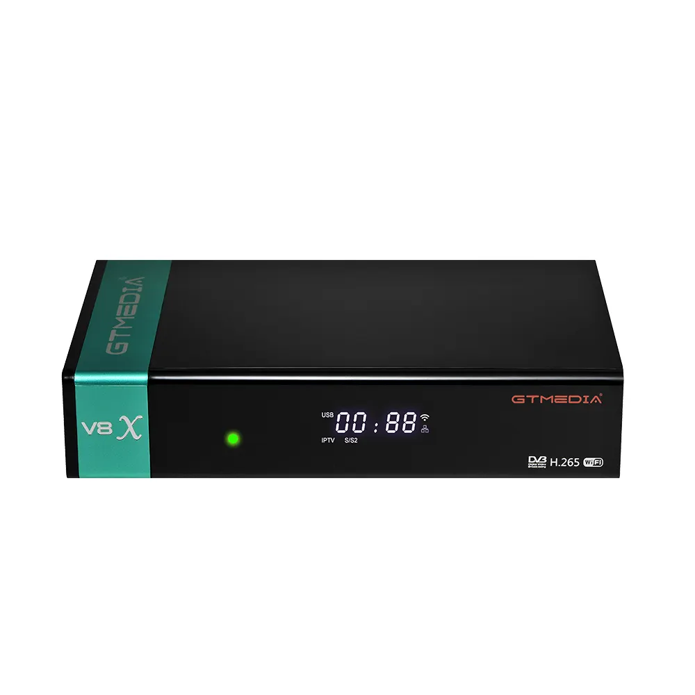 GTMEDIA V8 X V8X Livre para Ar FTA DVB-S/S2/S2X SCART + Receptor de TV via satélite CA Full HD com slot para cartão CA