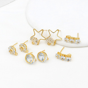 Pendientes de tuerca con cristales de imitación y engaste de garra, estrella de cinco puntas, accesorios de joyería para mujer - Product Image 2