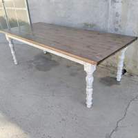 Table rustique d'événement de mariage en bois solide pour des tables à manger se pliantes de ferme