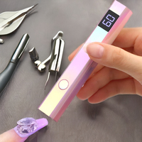 Offre Spéciale Portable Rose Mini UV LED Sèche-Ongles Sans Fil Durcissement Rapide avec Lumière Douce pour Nail Art EU Plastique US Plug