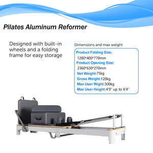Machine <span class=keywords><strong>de</strong></span> Pilates <span class=keywords><strong>pliable</strong></span> réglable en alliage d'aluminium pour studio, équipement <span class=keywords><strong>de</strong></span> fitness et <span class=keywords><strong>de</strong></span> gym - Product Image 4