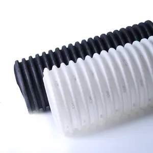 100 мм HDPE Однослойная пластиковая просачивающаяся гофрированная труба