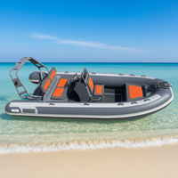 Nouveau design RIB 480 16 pieds Semi-rigide en fibre de verre/aluminium RIB Hypalon/PVC Bateaux pneumatiques