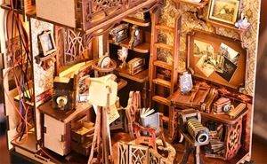 Kit de Bricolaje para Rincón de Lectura con Diseño de Sala de Cine, Mini Estudio de Fotografía 3D, Decoración Vintage para Librería, para Entusiastas de la Cine y la Fotografía - Product Image 6
