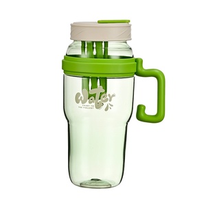 Vaso de Plástico de 40 oz con Diseño Nuevo, con Pajita y Asa, Super Gran Capacidad, Multiusos, Cubo para Hielo, Filtro para Té - Product Image 1