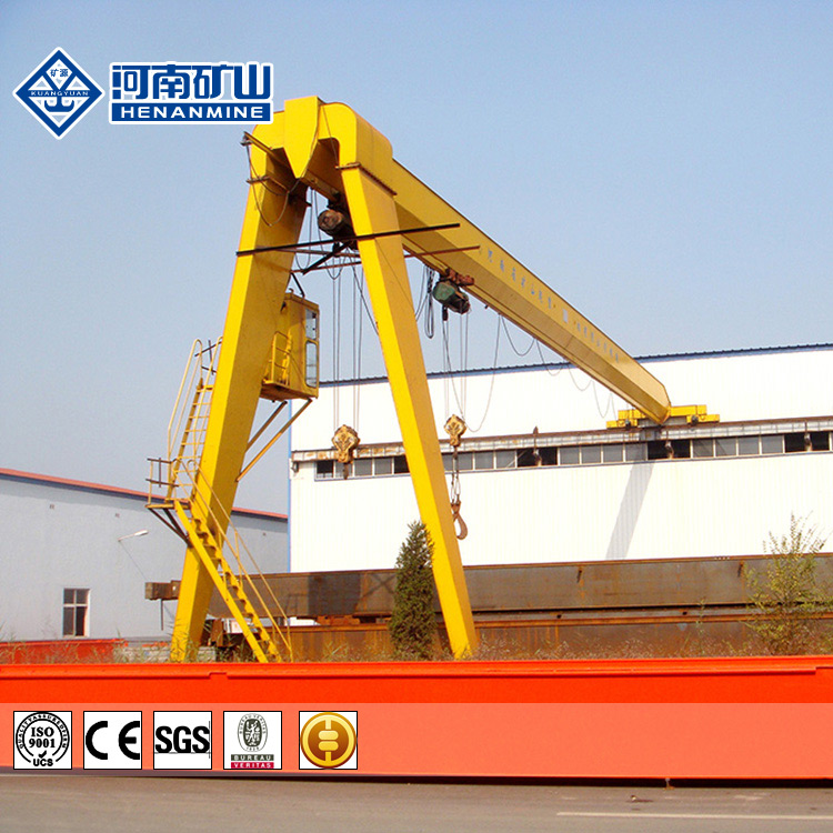 BMH 10T Electric Hoist Semi Gantry Crane 30m A5 Outdoor Freight Yards