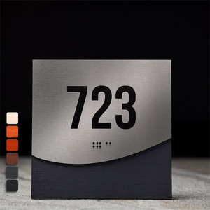 Nhà sản xuất tùy chỉnh ngoài trời wayfinding kim loại Bas cứu trợ ADA chữ nổi dấu hiệu - Product Image 6