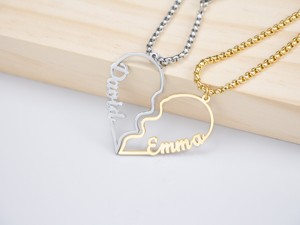 Collar con Nombre <span class=keywords><strong>de</strong></span> Pareja, Collar con Placa <span class=keywords><strong>de</strong></span> Nombre Personalizada para Novio y Novia, Regalo Personalizado - Product Image 5